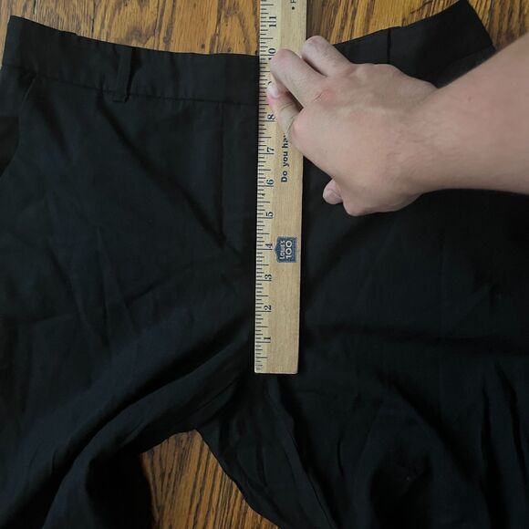 MM Lafleur Dress Pants Women’s 8 Black Straight Leg Trouser Slacks Wool Stretch - Picture 5 of 10